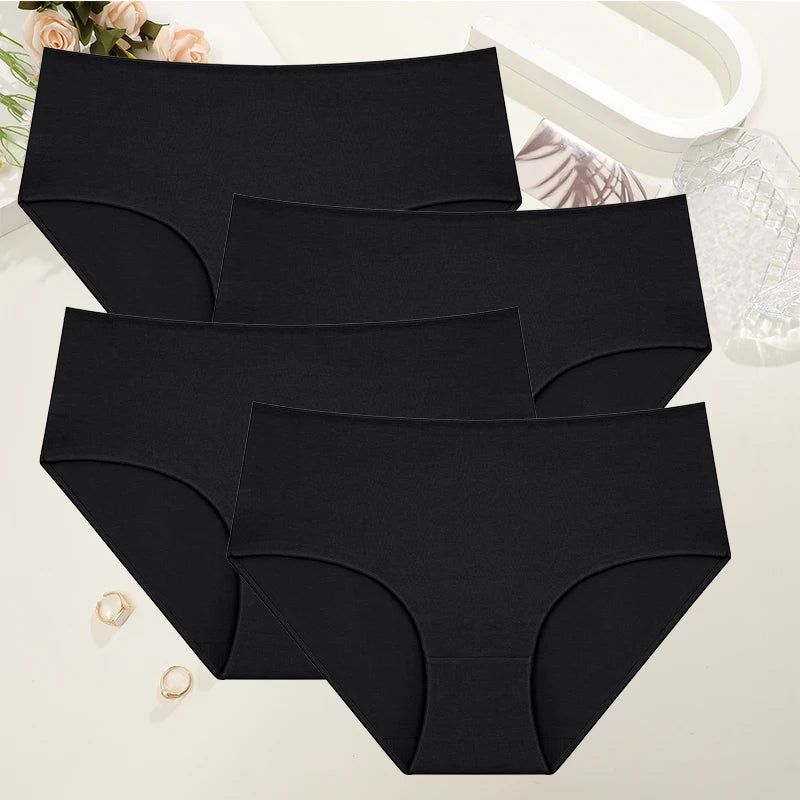 4-Pack Women's High-Waist Cotton Panties