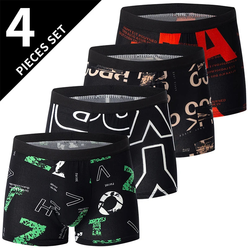 4-Pack Men's Solid Boxer Briefs
