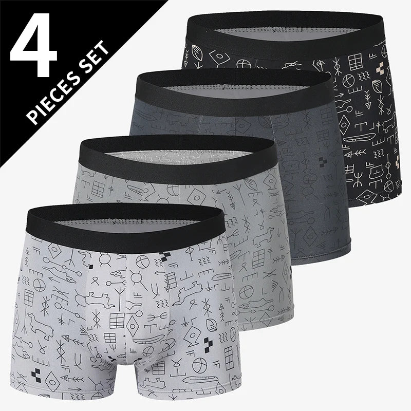 4-Pack Men's Solid Boxer Briefs