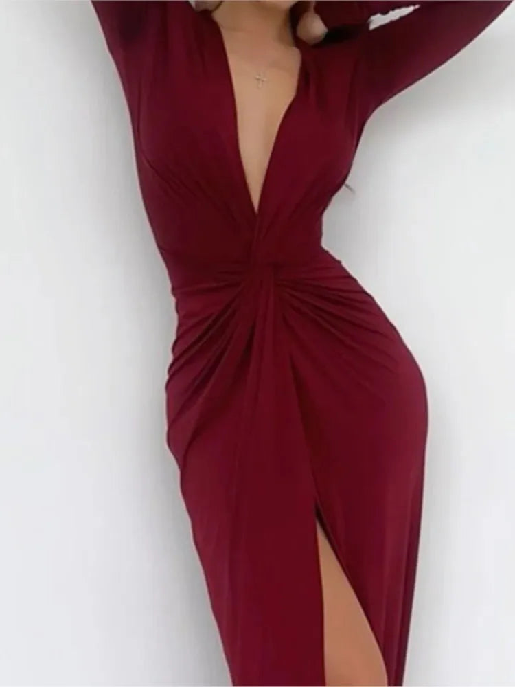 Elegant Slim Fit Floor-Length Evening Dress