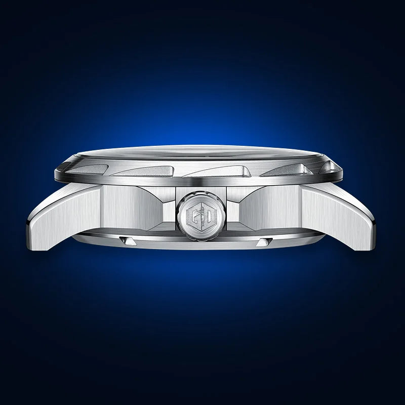 44mm Sports Watch Original Design ST1612 Automatic Mechanical Fashion Men Watches Stainless Steel Strap Waterproof 50m Luminous