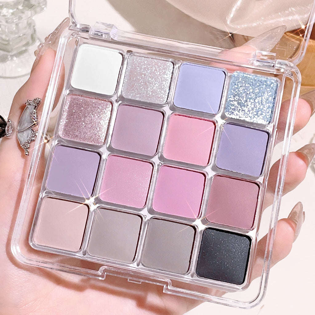 XIAOYUMI 16-Color Versatile Eyeshadow Palette - Glitter, Shimmer & Matte
