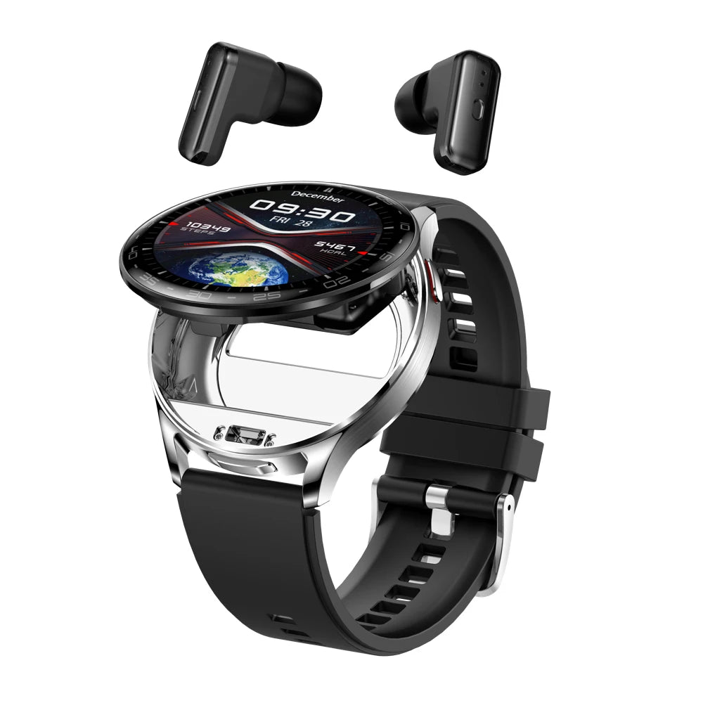 696 Smart Watch with Integrated Bluetooth Earbuds