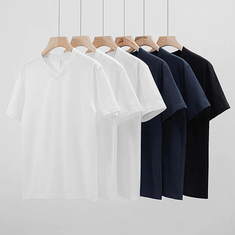 Men's Classic V-Neck Cotton T-Shirt