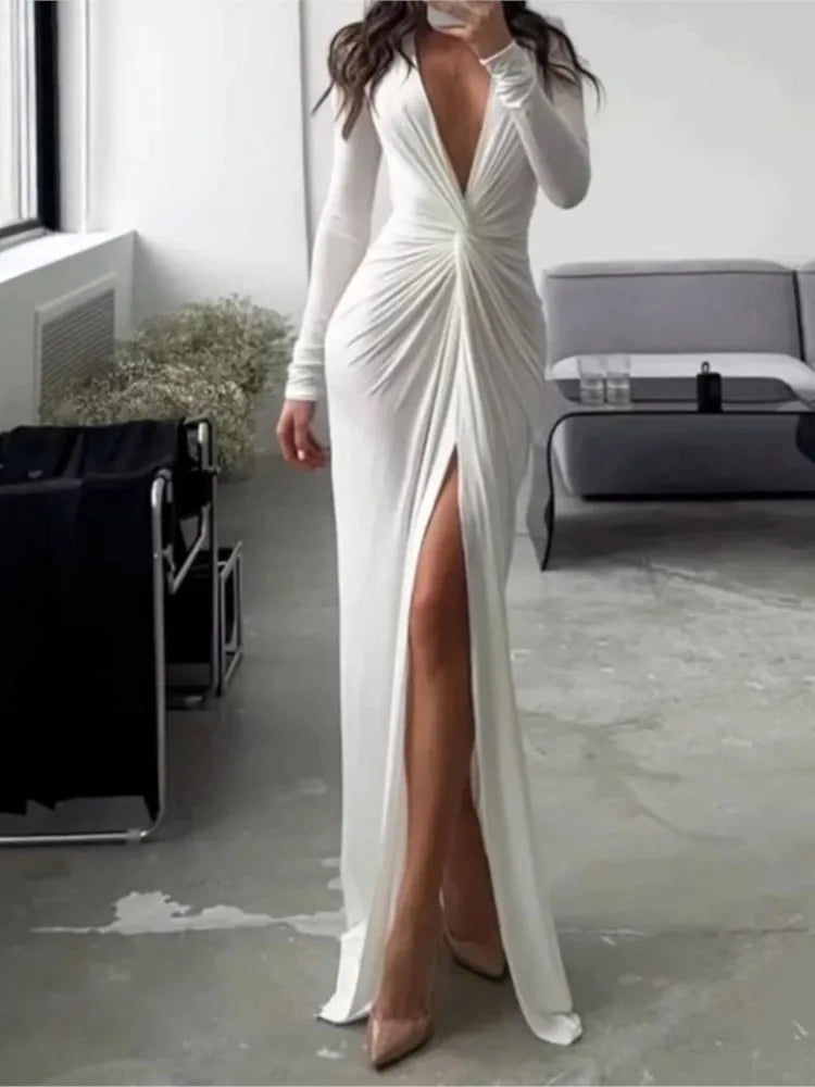 Elegant Slim Fit Floor-Length Evening Dress