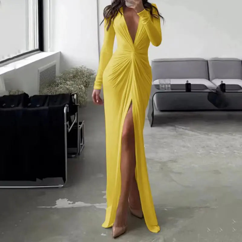Elegant Slim Fit Floor-Length Evening Dress