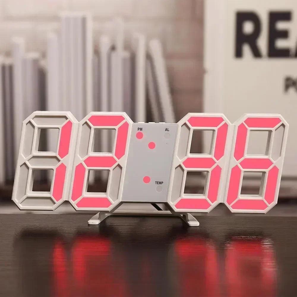 3D Digital LED Wall Clock