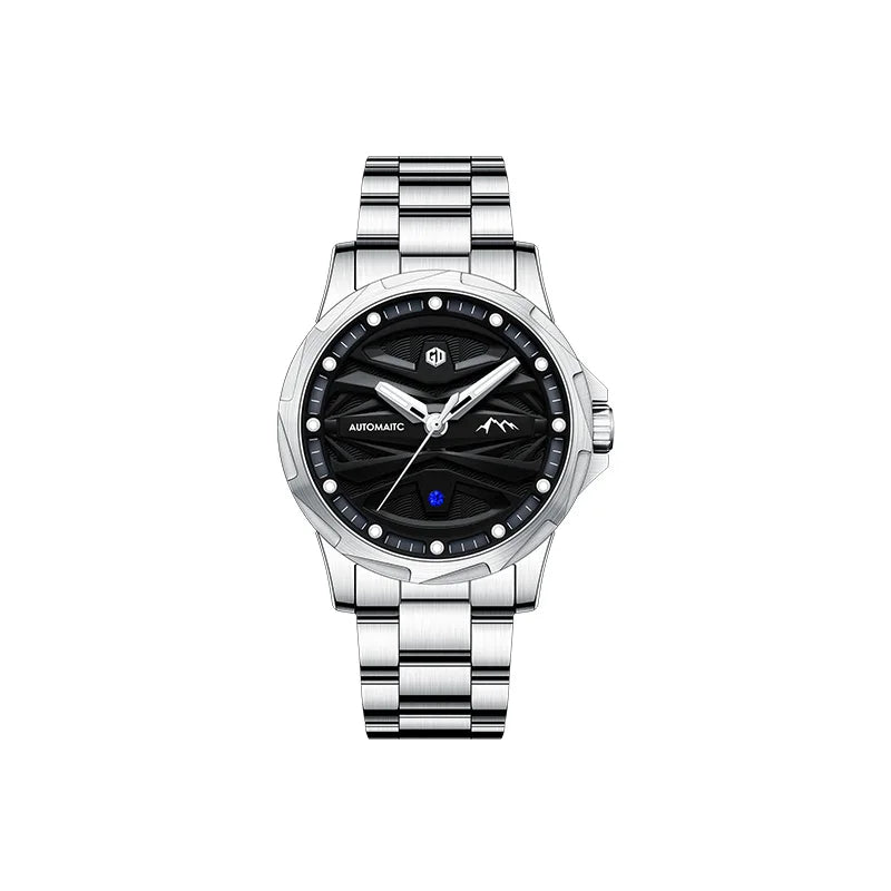 44mm Sports Watch Original Design ST1612 Automatic Mechanical Fashion Men Watches Stainless Steel Strap Waterproof 50m Luminous