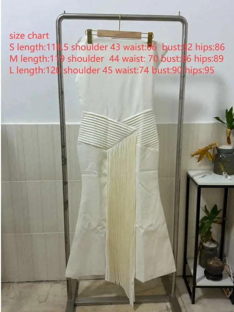 Elegant Sleeveless Pleated Ankle-Length Dress