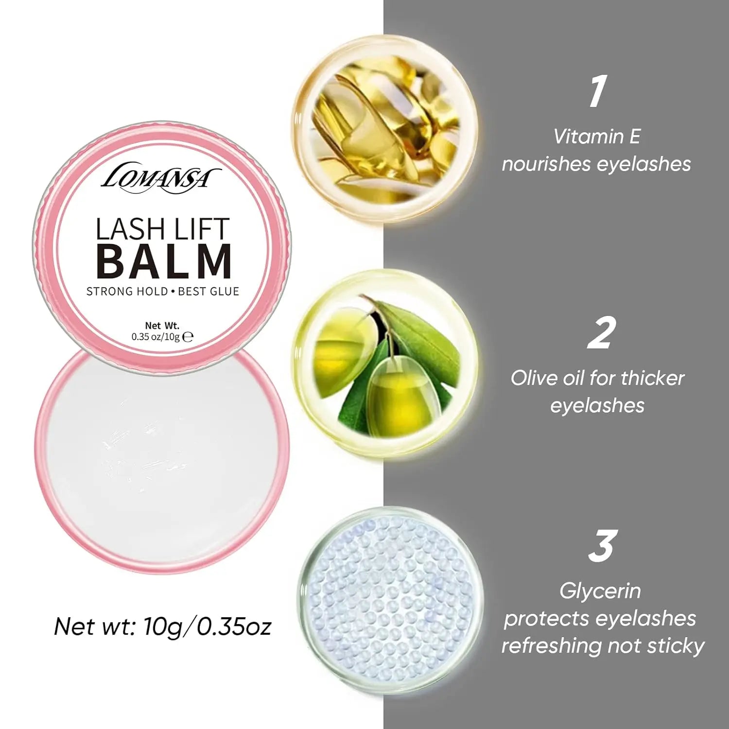 Lomansa Professional Lash Lift Balm - Strong Hold Eyelash Adhesive