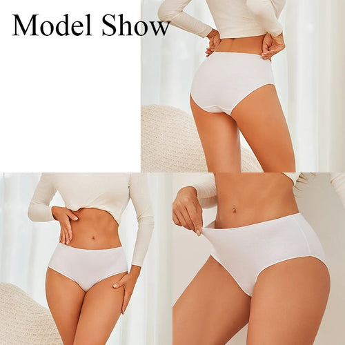 4-Pack Women's High-Waist Cotton Panties