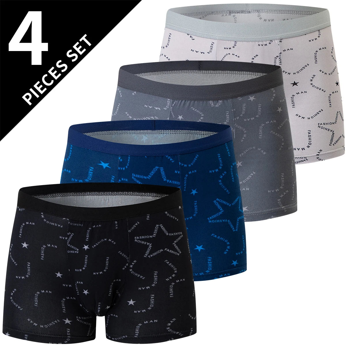 4-Pack Men's Solid Boxer Briefs