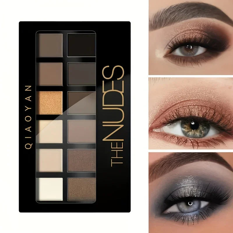 QIAOYAN "The Nudes" 12-Color Eyeshadow Palette